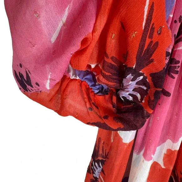 Misa Devon Floral Off Shoulder Mini Dress in Poppy Love Size S NWT - Picture 5 of 12